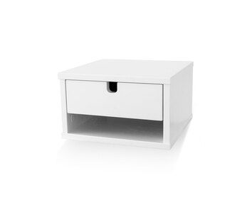 Klinte Vägghangt Sängbord Vitlack