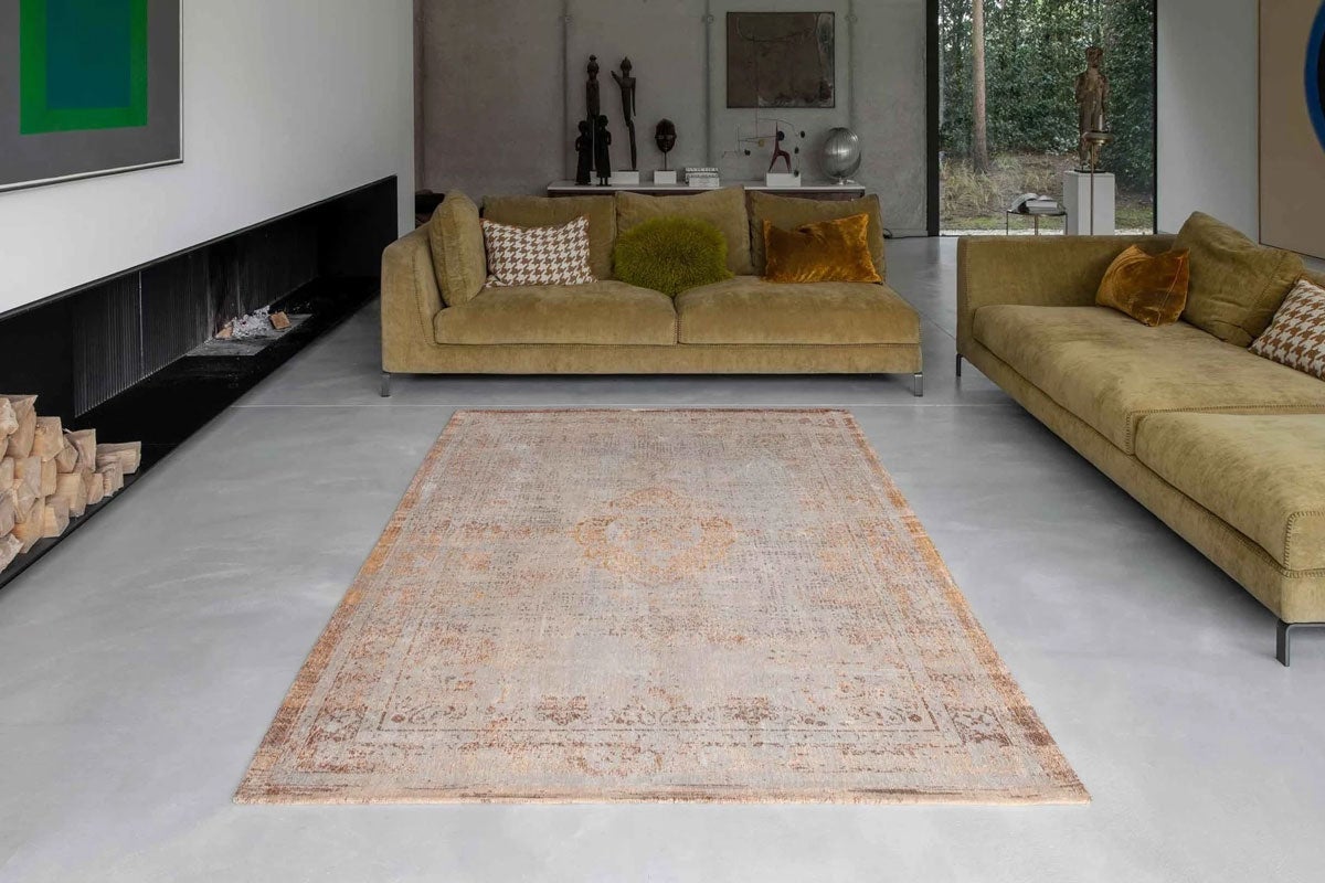 Louis-De-Poortere-Medallion-Rug-Salmon-Lifestyle
