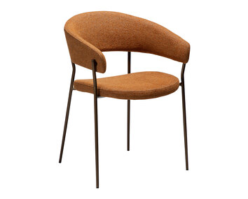 Dan-Form-Reboot-Chair-Pumpkin-Spice-Boucle-Antique-Brass