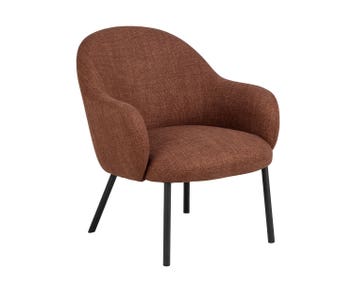 Spencer Loungefåtölj i tyget Basel Terrakotta