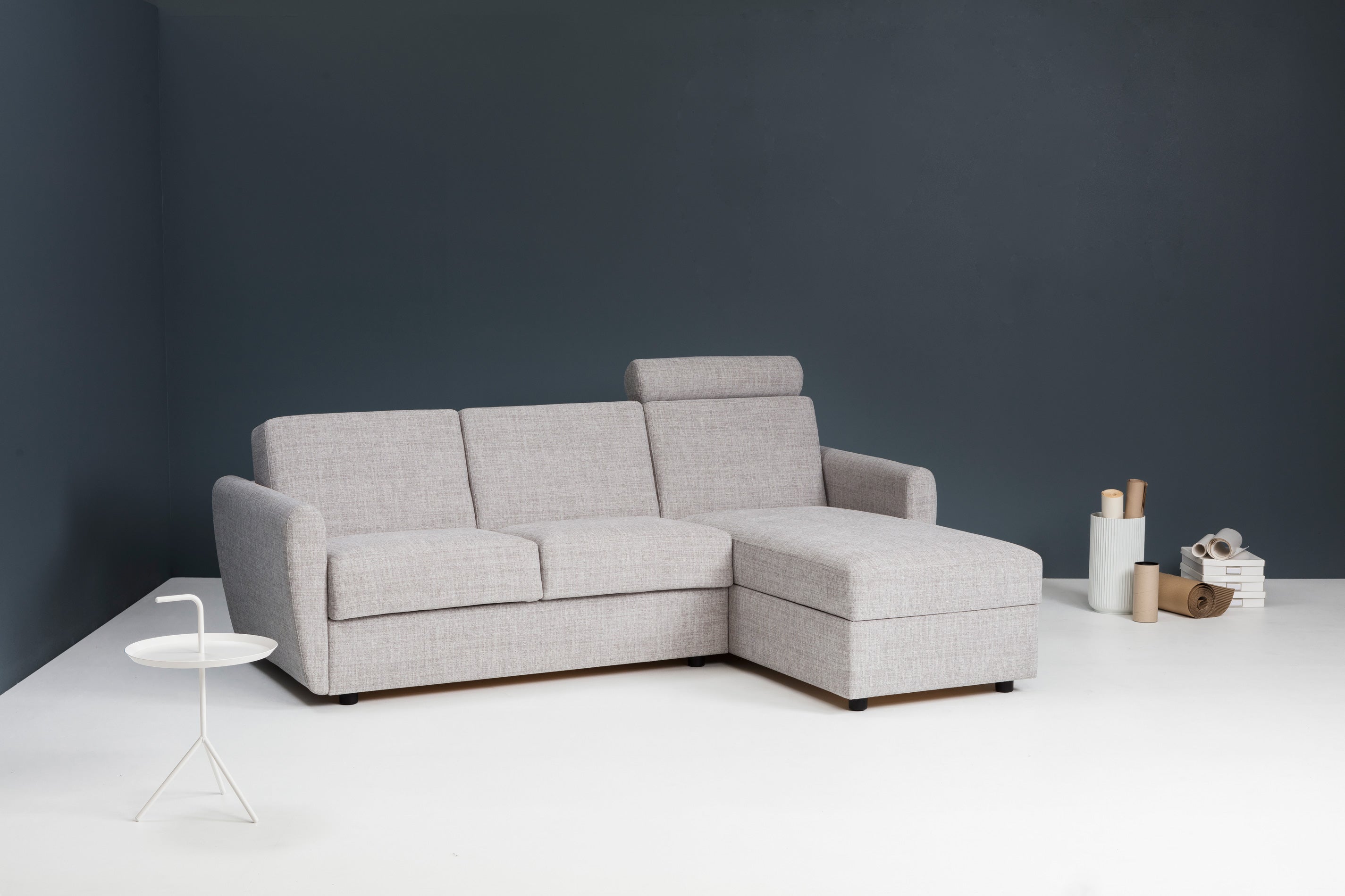 Bäddsoffa BEDinside med Divan 116. Armstöd RAINBOW