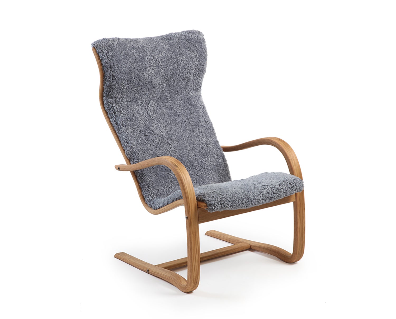 Gazell Fåtölj i fårskinn Graphite