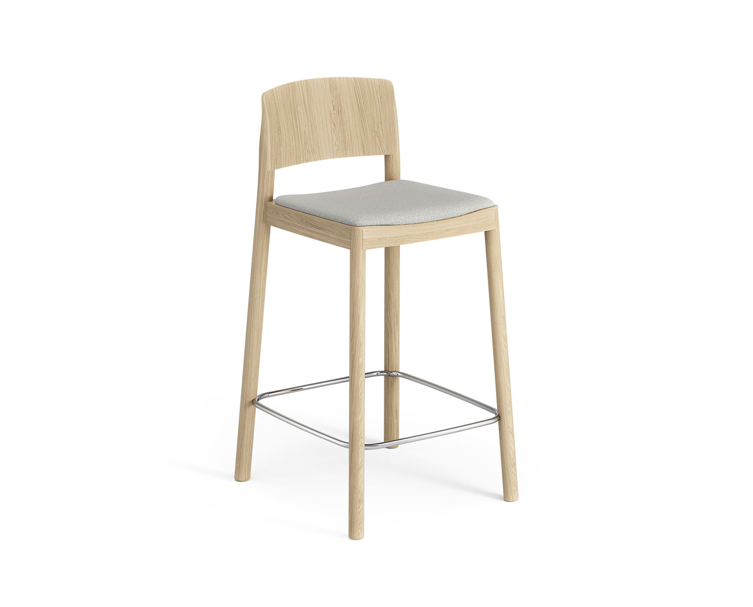 Sitthöjd: 63 centimeter. Lackad ek. Tyg Patina 03.