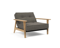 Splitback Fåtölj Frej klädd i tyget 216 Flashtex Dark Grey