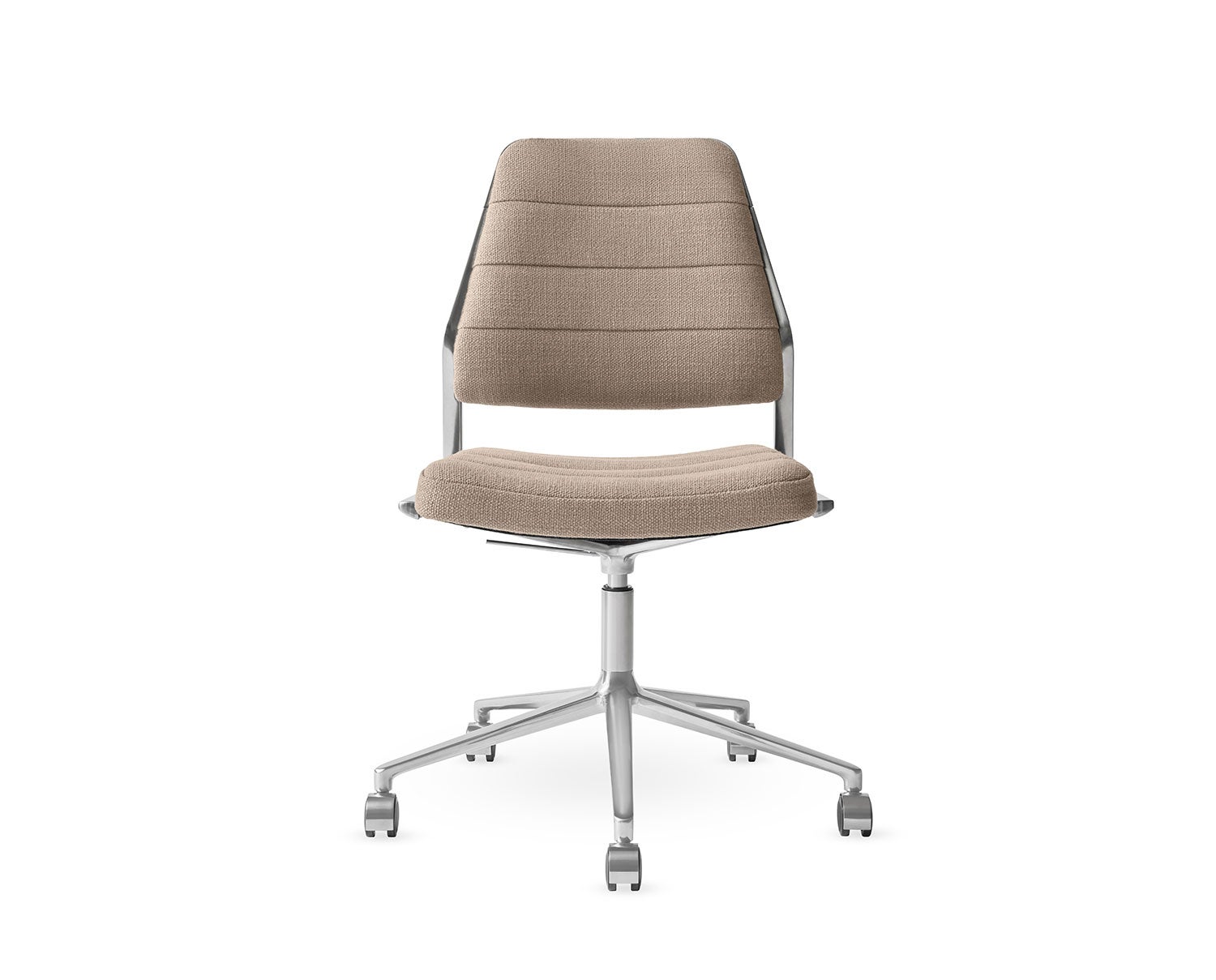 Vipp-454-Plus-Swivel-Chair-Dark-Sand-Textile-Castors