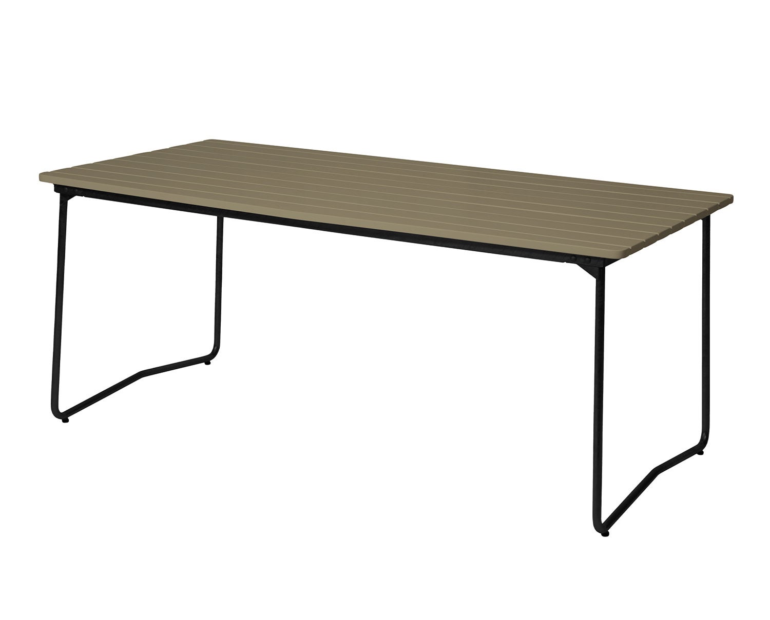 Bord B31 170 i ljusgrön lackad ek med svart stativ