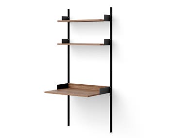 New Works Skrivbordshylla 1900 Valnöt Svart