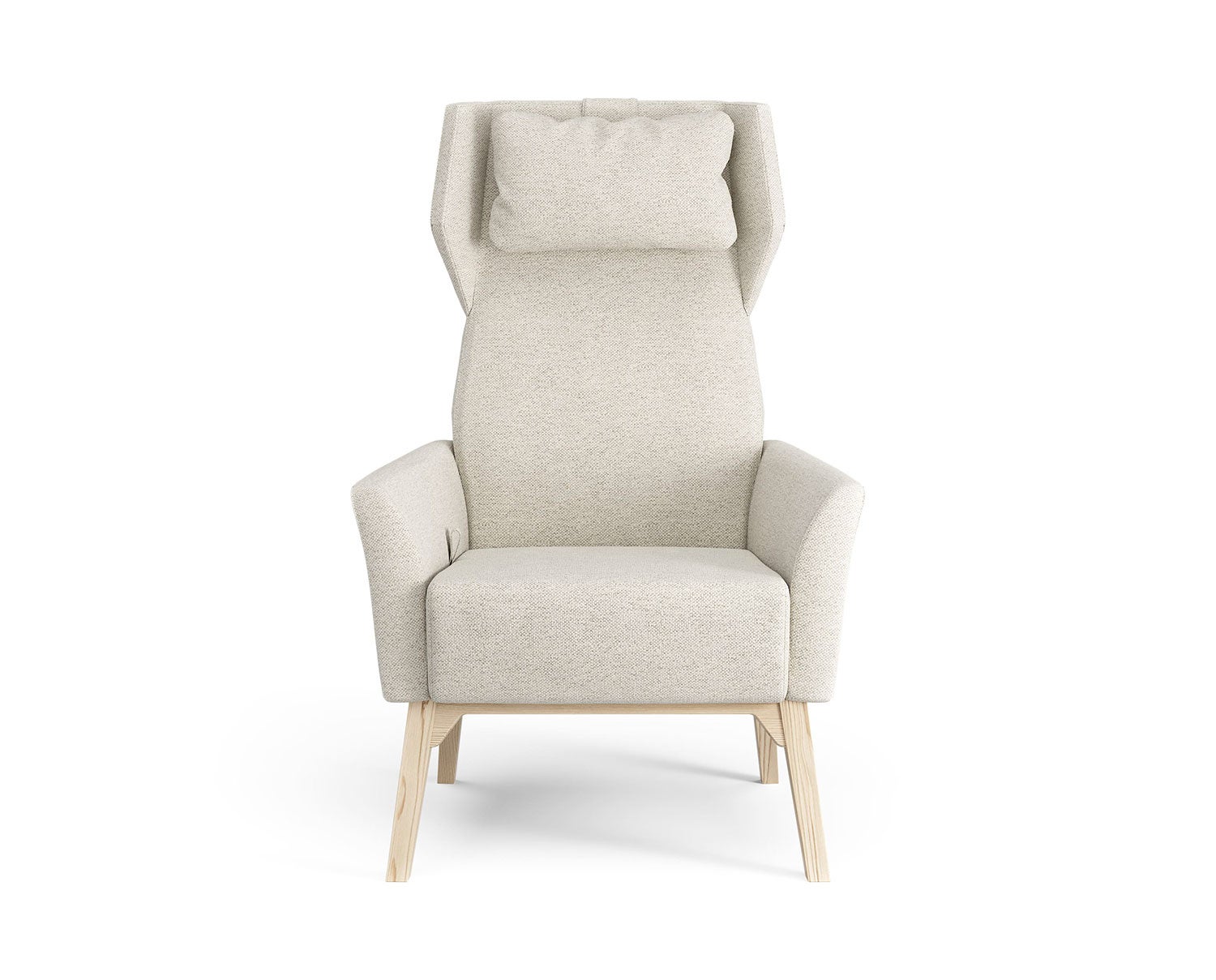 Fåtöljen Select. Fåtöljen är klädd i tyget Amdal 122. Ben i lackad ask. 