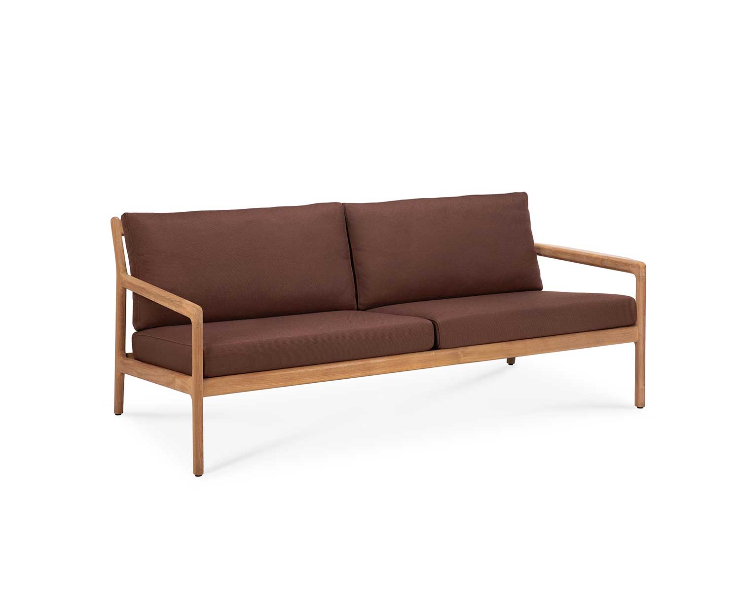Ethnicraft-Jack-Outdoor-Sofa-2S-Teak-Burgundy