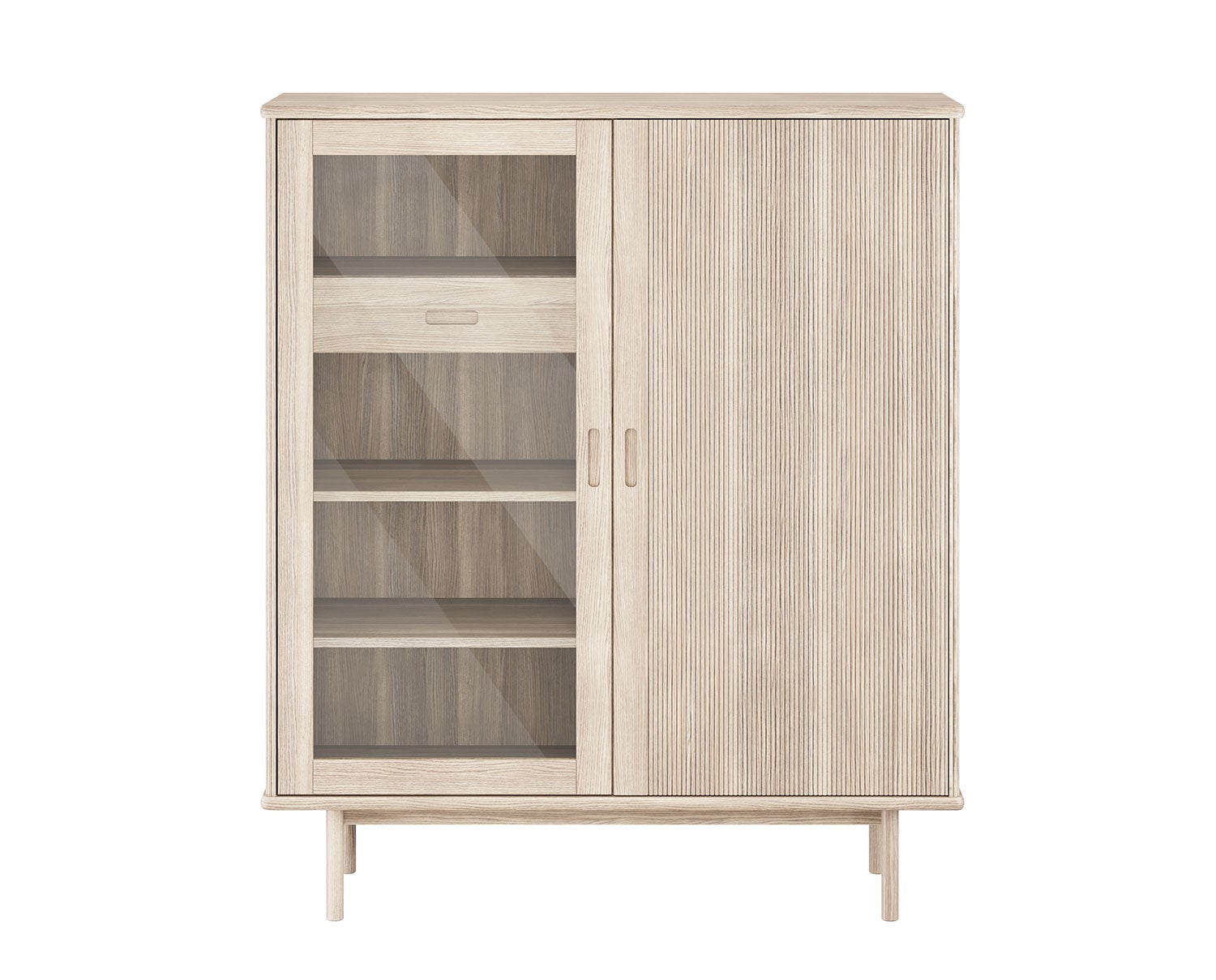 Caso-330-Highboard-Glass-Door-White-Oil-Oak
