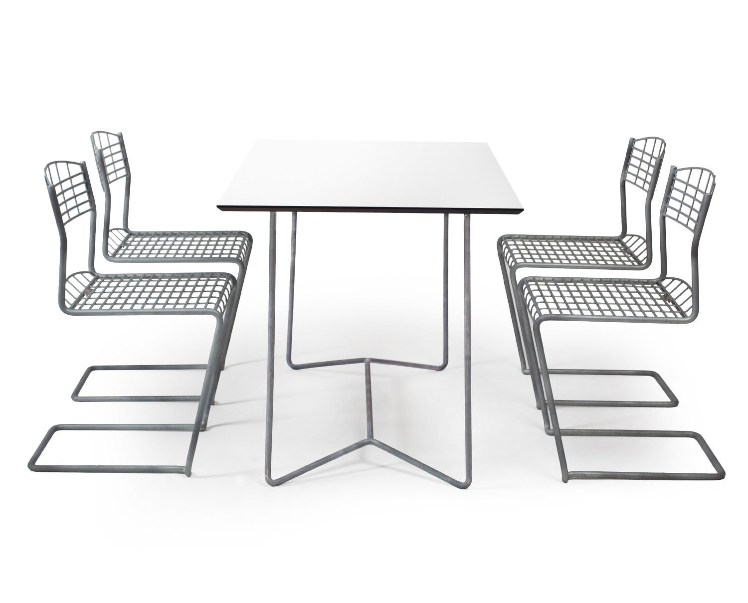 High Tech Bord 110 + 4 st High Tech Stol Matgrupp Varmförzinkning