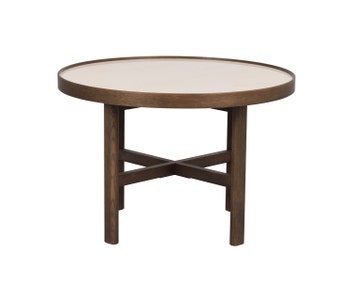 Marsden Soffbord Ø60 centimeter Keramik / Brunlackad Ek