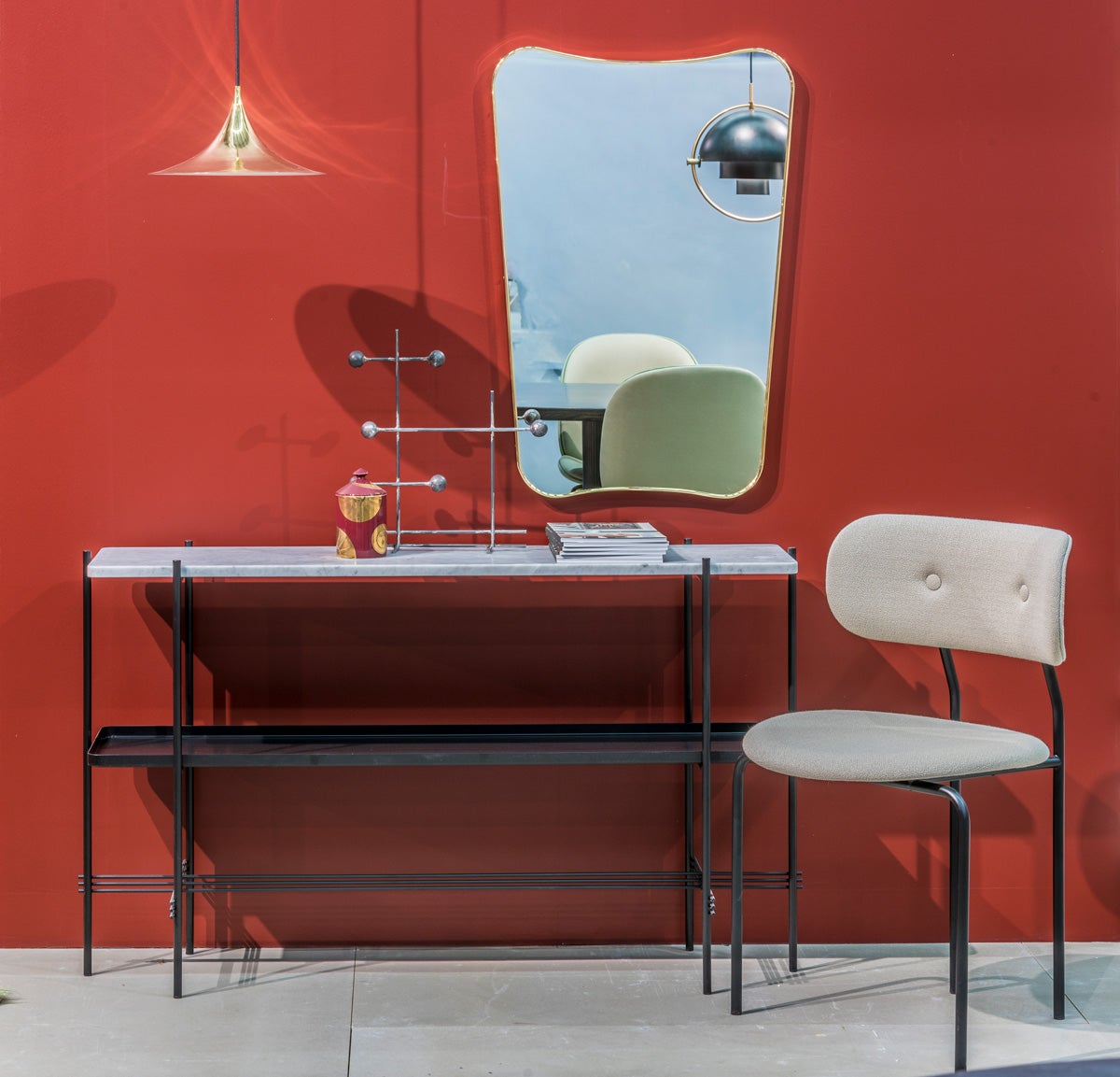 F.A. 33 Spegel Mässing