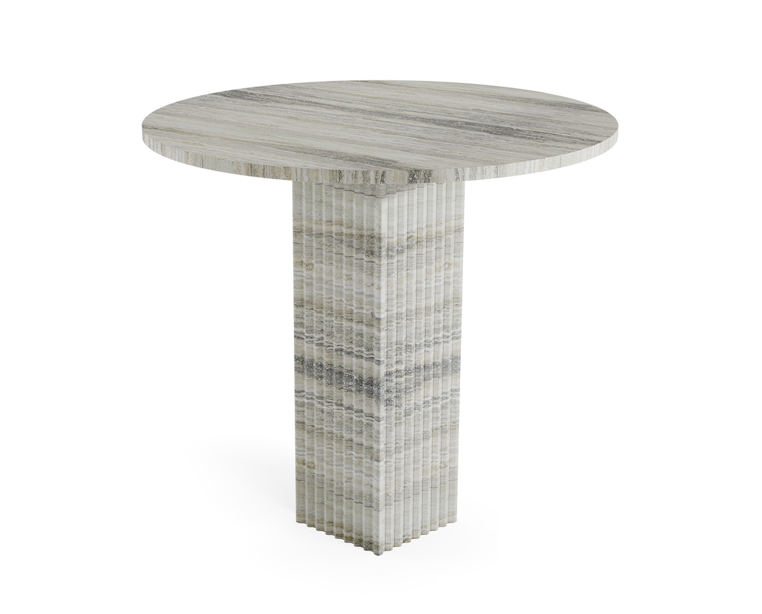 Soho Dining Table | Silver Travertine