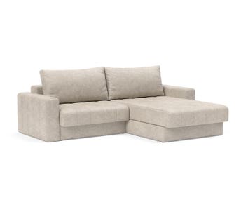 Akello Bäddsoffa Divan med armstöd i tyget 280 Avella Sand