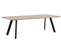 Fred matbord 240 cm i vitpigmenterad ek