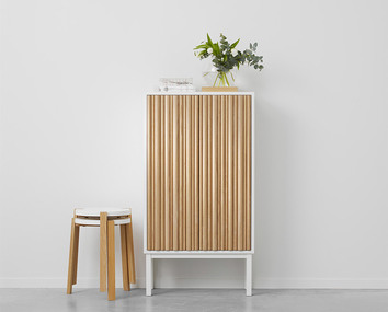 Collect 2013 Skåp Högt Vitoljad Ek Vit