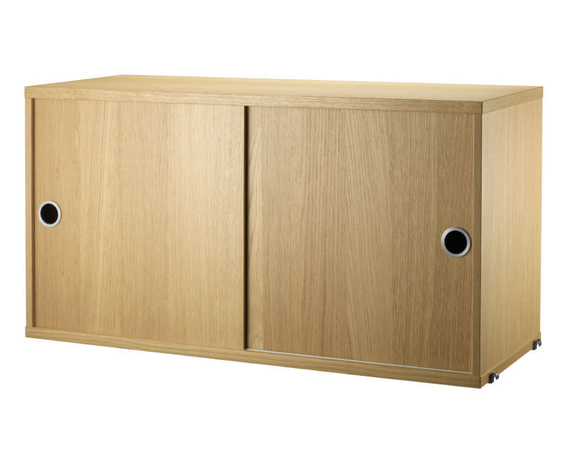 String Skåp med skjutdörrar 78x30 Ek