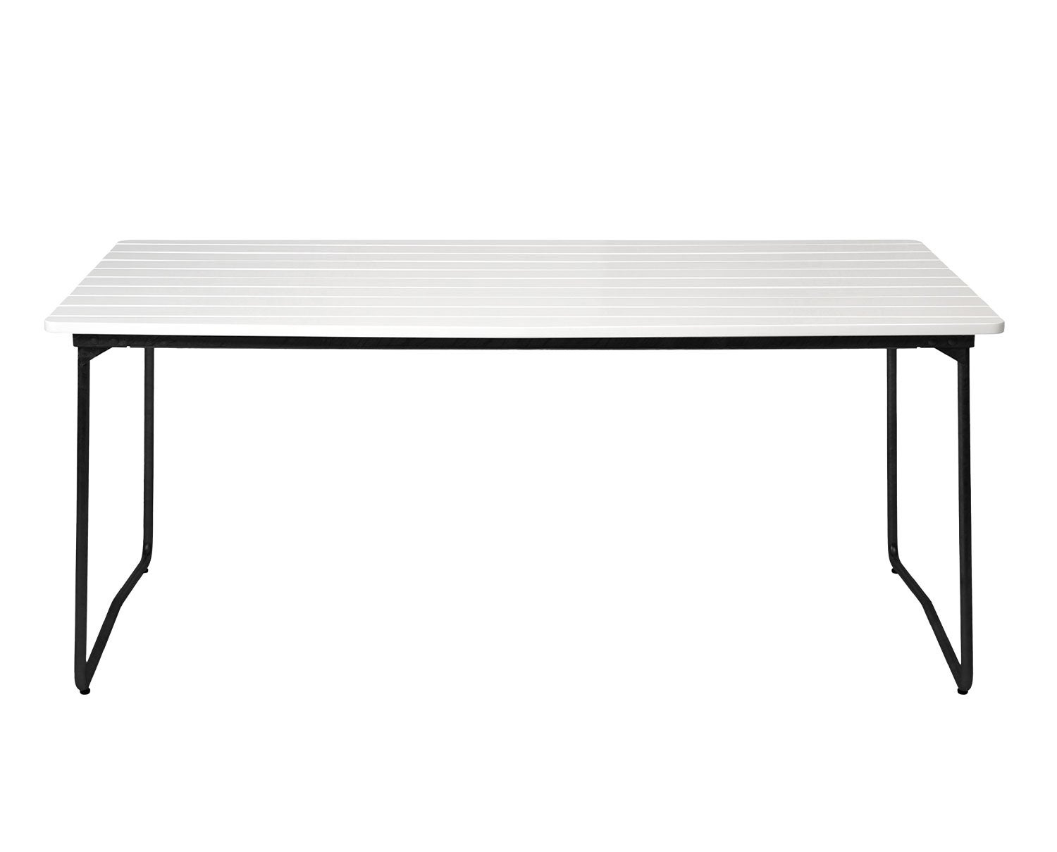 Bord B31 170 i vitlackad ek med svart stativ