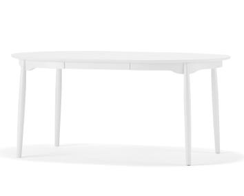 Carl matbord björk, vit 21, 115+1 ilägg | StolAB