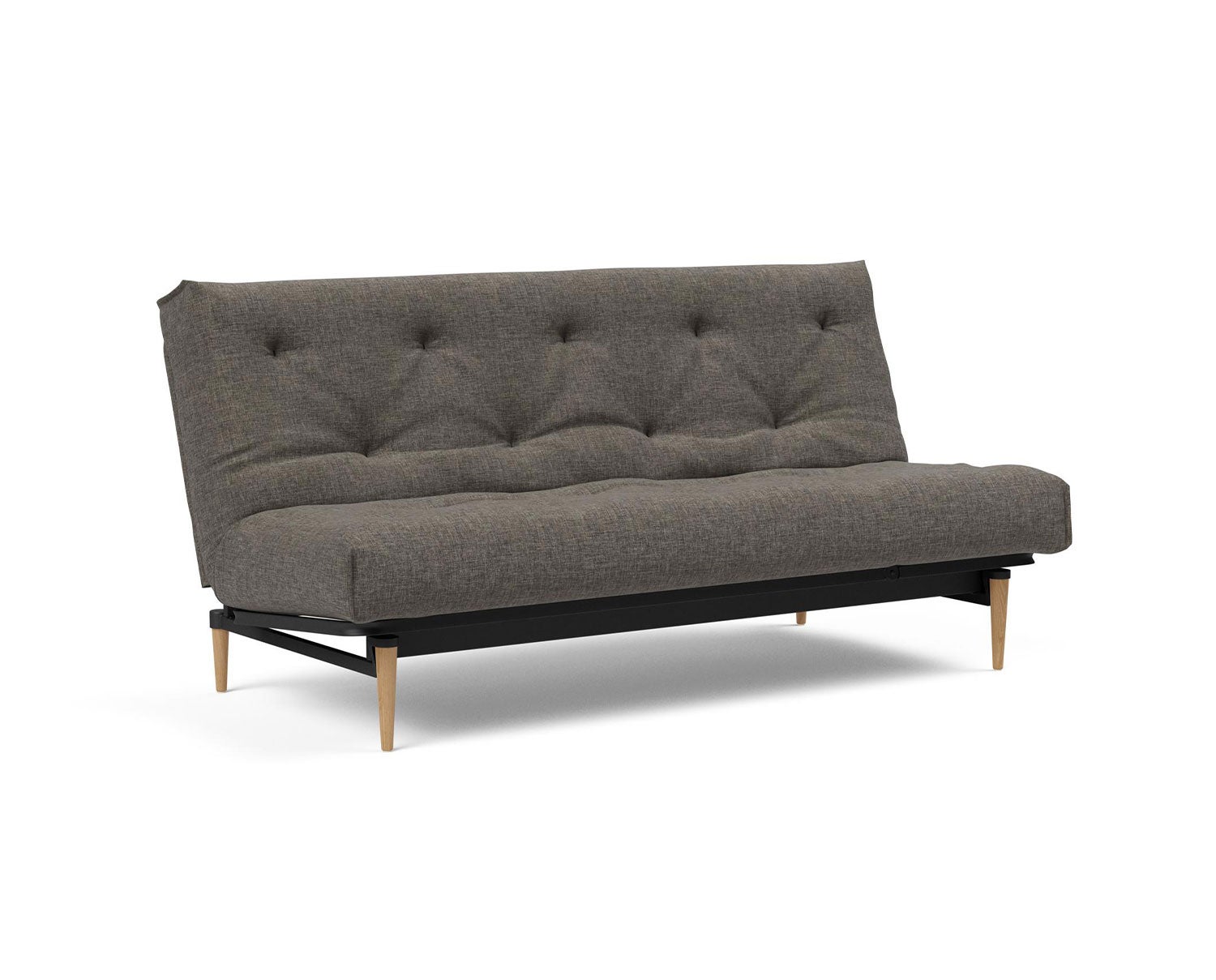 Colpus Bäddsoffa med ljusa ben i tyget 216 Flashtex Dark Grey