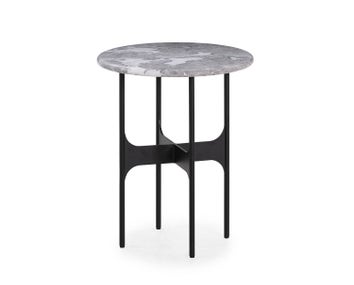 Floema Soffbord 40 centimeter Runt Grå Marmor